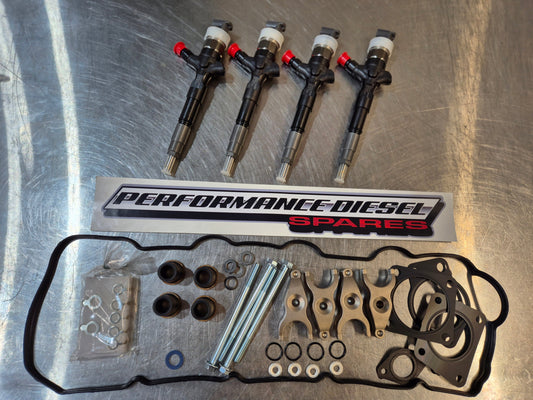 TOYOTA HILUX INJECTORS WITH FITTING KIT KUN26 1KD COMMON RAIL CODE 11 095000-8290